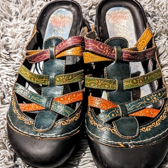 Elite by Conkys Sandals Mules Multicolor Size 11 - Picture 6 of 10